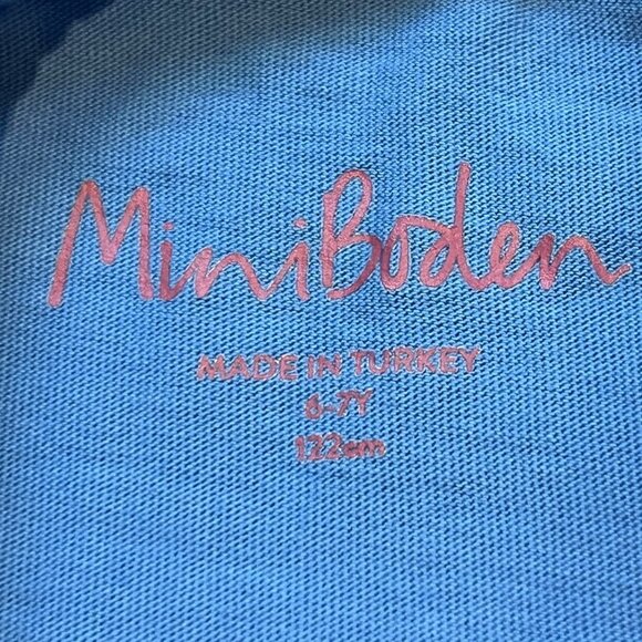 Mini Boden Bluebell Blue Christmas Tree Glow In The Dark Tee 6-7 - Picture 4 of 7